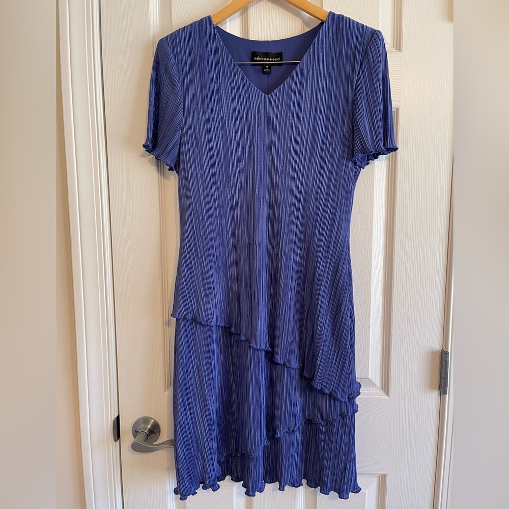 Royal Blue Connected Apparel Dress. Short sleeve. Size 10